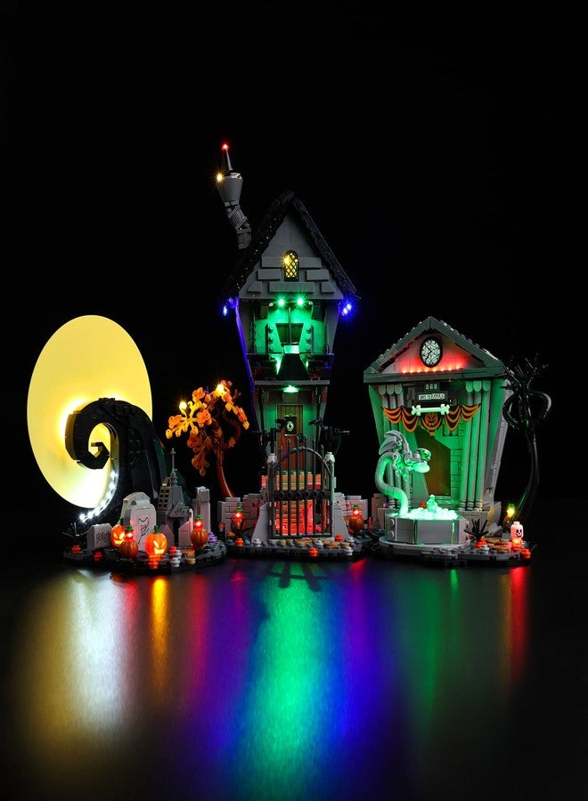 Kyglaring طقم إضاءة LED من Kyglaring متوافق مع مكعبات بناء Lego Tim Burton's The Nightmare Before Christmas 21351، ملحقات إضاءة مطورة لمجموعة النموذج 21351 (أضواء فقط) - Image 1